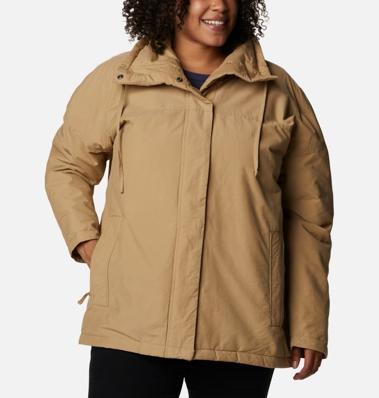 Women\'s Columbia Maple Hollow Insulated Jackets Light Brown | Plus Size CA-R3L10